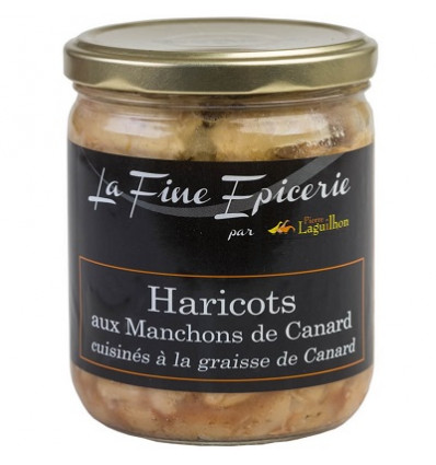 Haricots aux Manchons de Canard Cuisinés à la Graisse de Canard - Verrine 385g