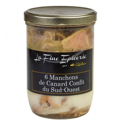 Confit de Canard du Sud-Ouest Label Rouge - 6 Manchons - Verrine 700g