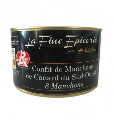 Confit de Manchons de Canard du Sud-Ouest Label Rouge - 8 Manchons - Boîte 1350 g