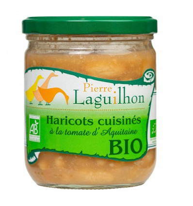 Haricots Cuisinés à la Tomate d'Aquitaine BIO - Verrine 385g