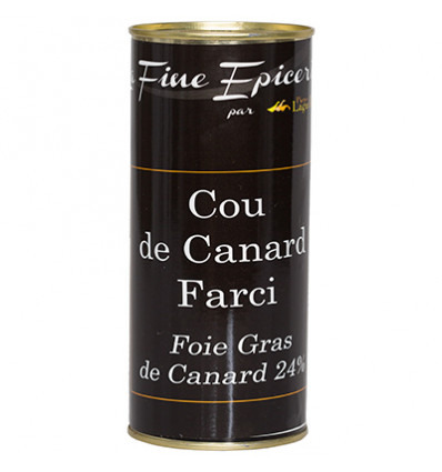 Cou de Canard Farci au Foie Gras de Canard 24% - Boîte 300g