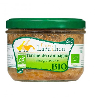 Terrine de Campagne aux Poivrons BIO - Verrine 180g