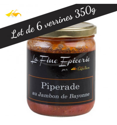 Lot de 6 verrines de Piperade au Jambon de Bayonne - 350gr