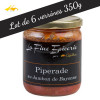 Lot de 6 verrines de Piperade au Jambon de Bayonne - 350gr