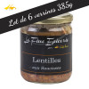 Lot de 6 verrines de Lentilles aux saucisses - 385gr