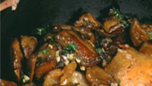 Plats préparés à base de cèpes et de champignons